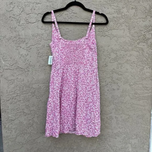 Old Navy Linen Floral Pink And White Mini Dress NWT, MSRP $40 women’s XS - Picture 5 of 5